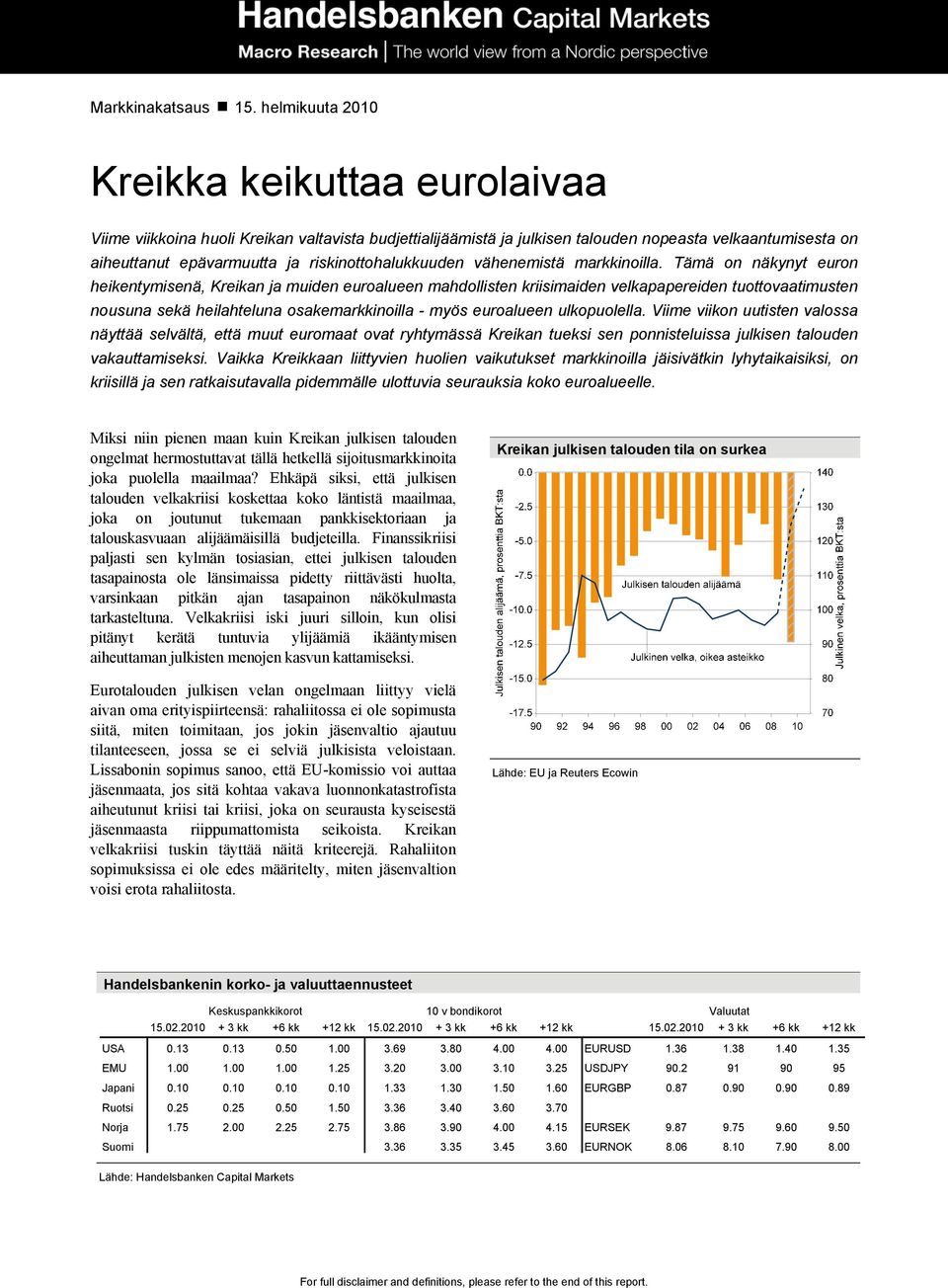 riskinottohalukkuuden vähenemistä markkinoilla.