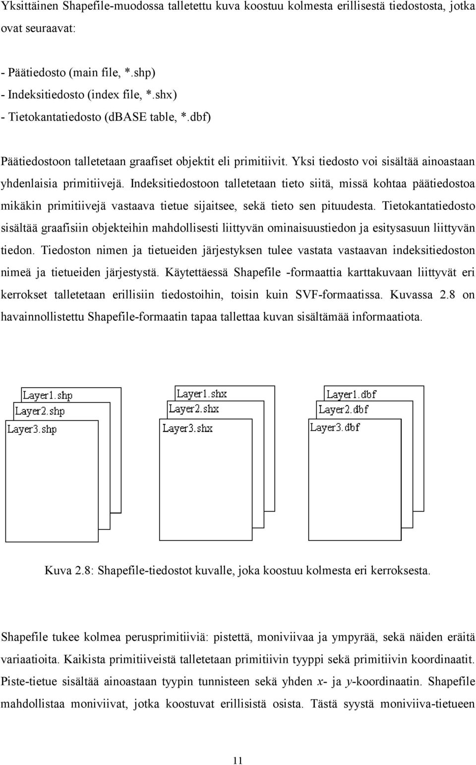 Indeksitiedostoon talletetaan tieto siitä, missä kohtaa päätiedostoa mikäkin primitiivejä vastaava tietue sijaitsee, sekä tieto sen pituudesta.