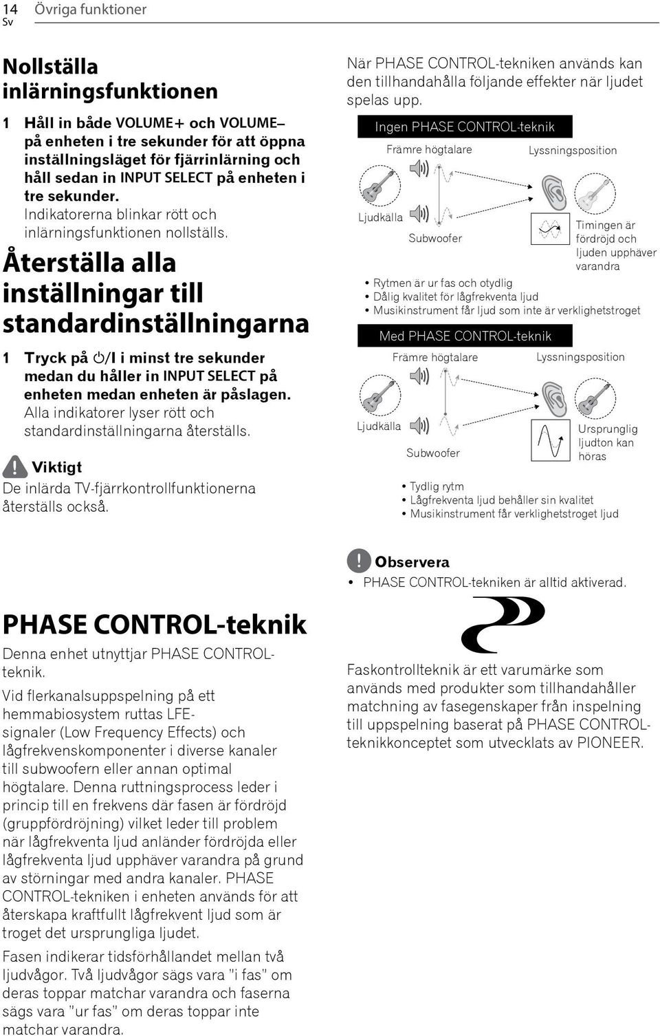 Återställa alla inställningar till standardinställningarna 1 Tryck på u/i i minst tre sekunder medan du håller in INPUT SELECT på enheten medan enheten är påslagen.