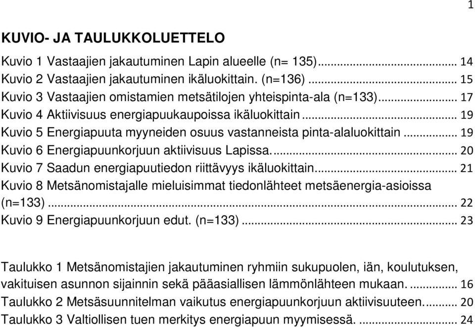 .. 19 Kuvio 5 Energiapuuta myyneiden osuus vastanneista pinta-alaluokittain... 19 Kuvio 6 Energiapuunkorjuun aktiivisuus Lapissa.... 20 Kuvio 7 Saadun energiapuutiedon riittävyys ikäluokittain.