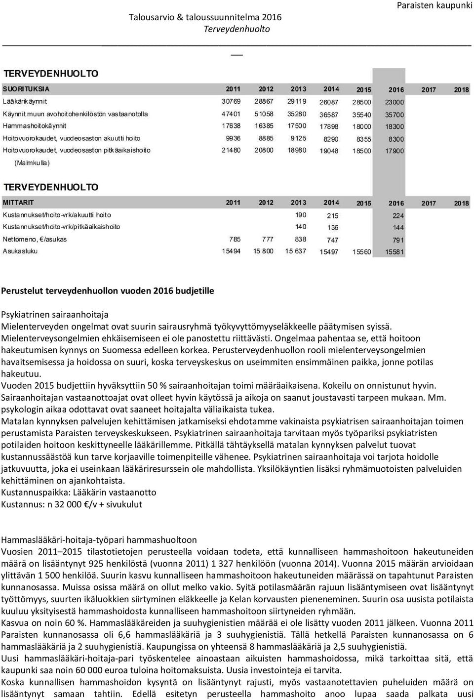 Perusterveydenhuollon rooli mielenterveysongelmien havaitsemisessa ja hoidossa on suuri, koska terveyskeskus on useimmiten ensimmäinen paikka, jonne potilas hakeutuu.