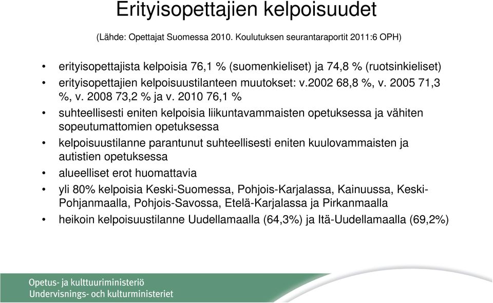 2002 68,8 %, v. 2005 71,3 %, v. 2008 73,2 % ja v.