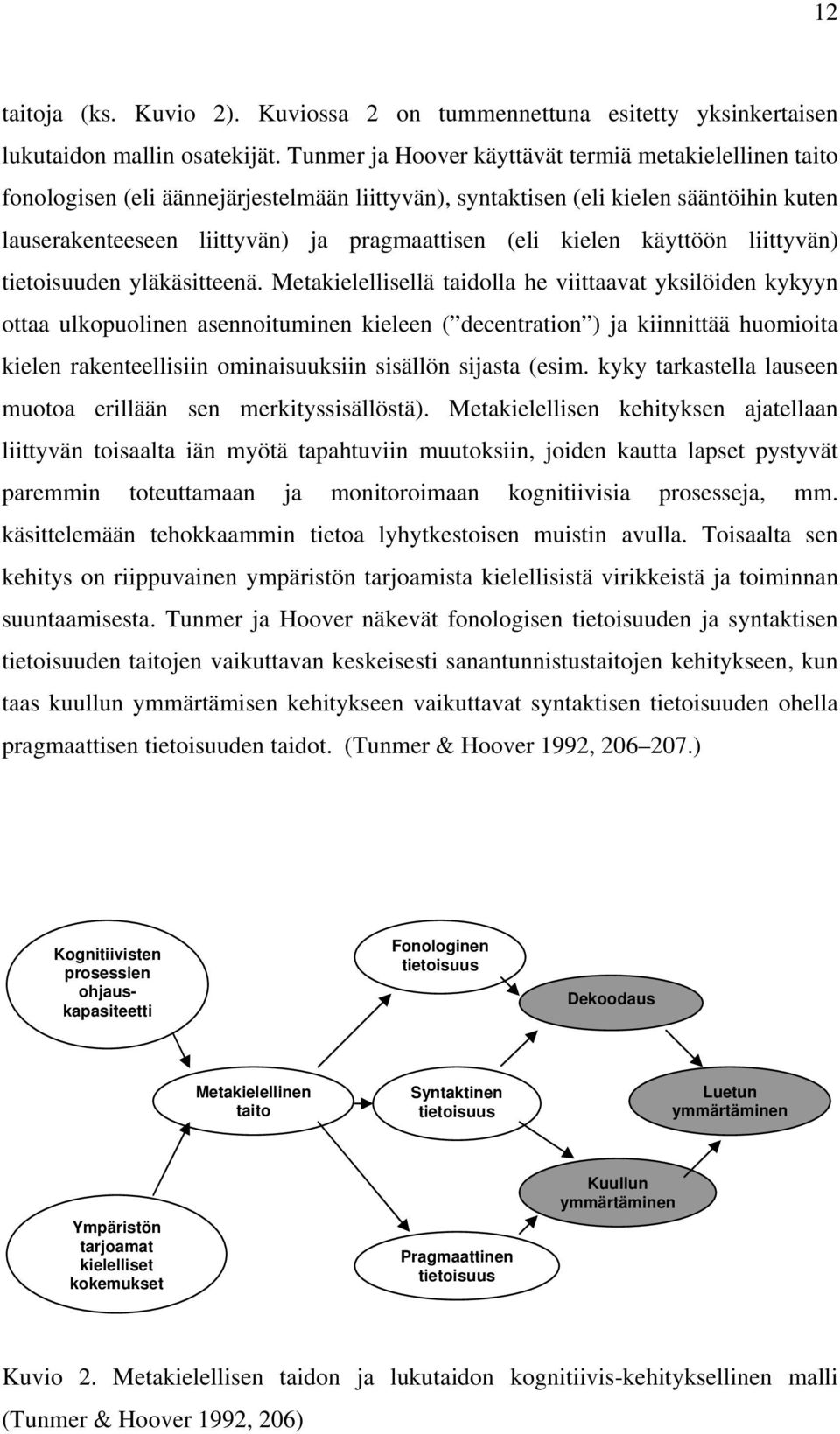 kielen käyttöön liittyvän) tietoisuuden yläkäsitteenä.