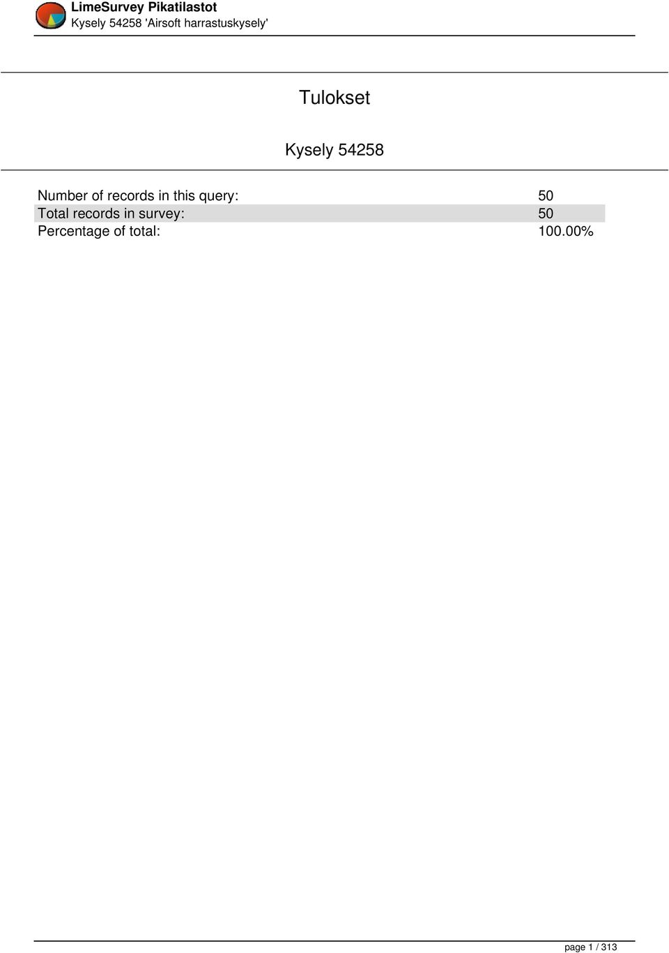 Total records in survey: