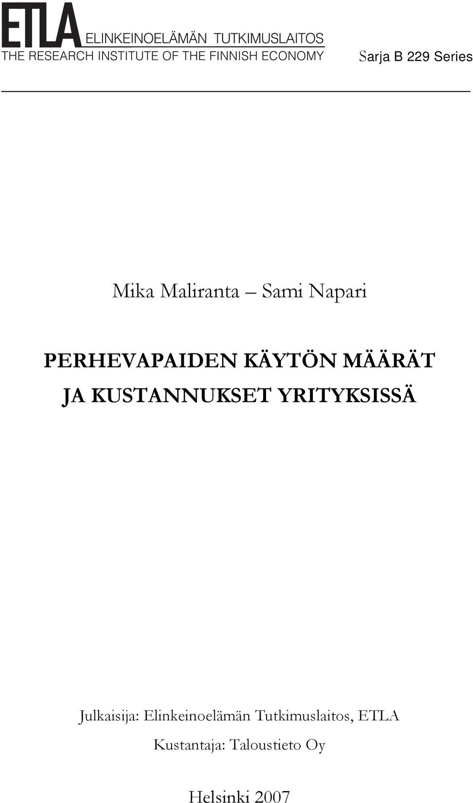 YRITYKSISSÄ Julkaisija: Elinkeinoelämän