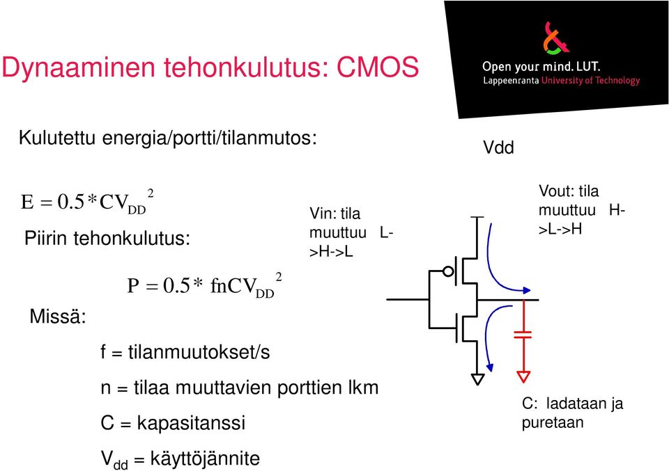 5* fncv 2 DD f = tilanmuutokset/s Vin: tila muuttuu L- >H->L n = tilaa