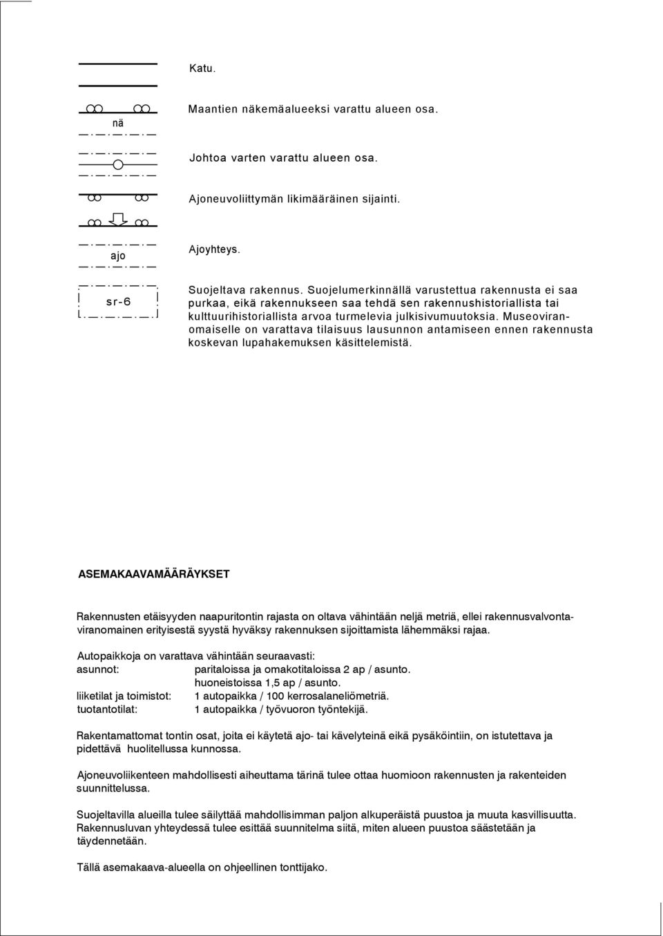 u ½ Murtoluku roomalaisen numeron jäljessä osoittaa, kuinka suuren osan rakennuksen suurimman kerroksen alasta ullakon tasolla saa käyttää kerrosalaan laskettavaksi tilaksi.