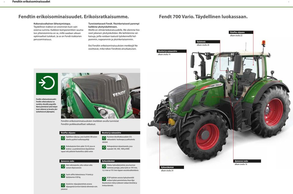 Tunnistettavasti Fendt. Yksinkertaisesti parempi kaikkine yksityiskohtineen. Meillä on silmää kokonaisuudelle. Me olemme hioneet jokaisen yksityiskohdan.