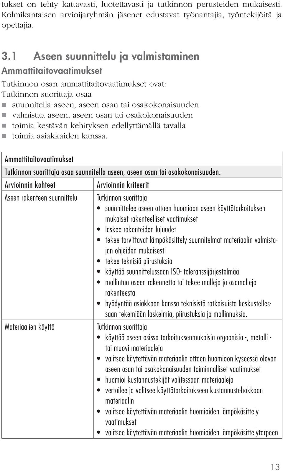 osakokonaisuuden toimia kestävän kehityksen edellyttämällä tavalla toimia asiakkaiden kanssa. Ammattitaitovaatimukset osaa suunnitella aseen, aseen osan tai osakokonaisuuden.