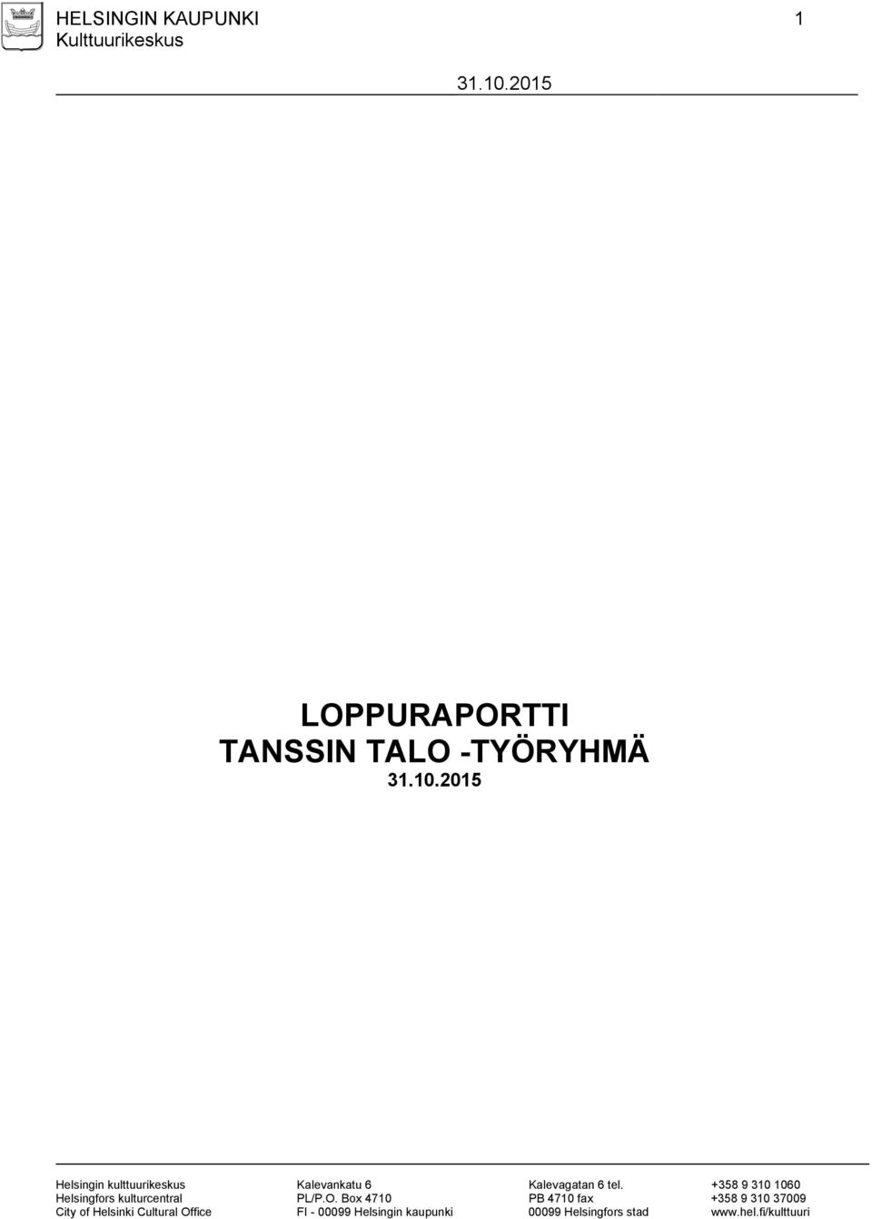 LOPPURAPORTTI