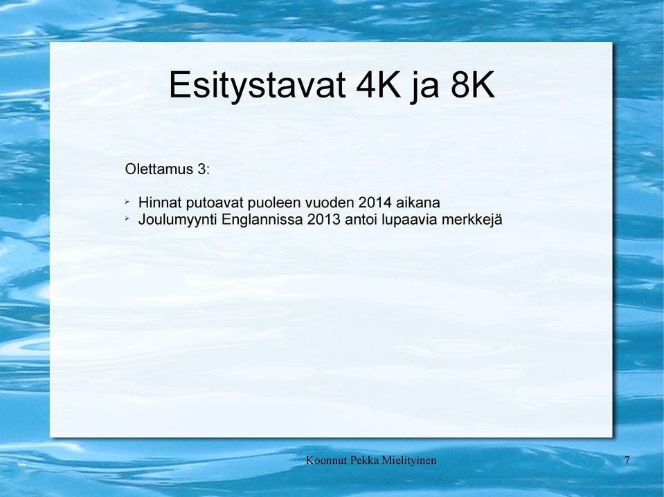 Joulumyynti Englannissa 2013