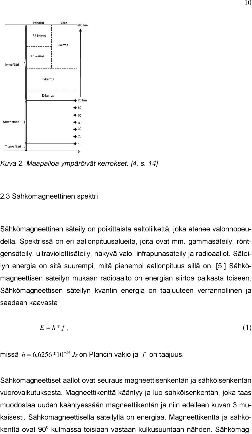 Säteilyn energia on sitä suurempi, mitä pienempi aallonpituus sillä on. [5.] Sähkömagneettisen säteilyn mukaan radioaalto on energian siirtoa paikasta toiseen.