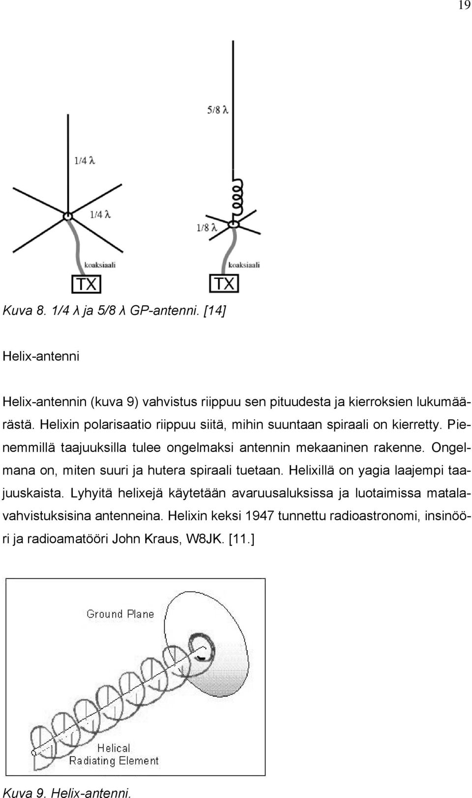 Ongelmana on, miten suuri ja hutera spiraali tuetaan. Helixillä on yagia laajempi taajuuskaista.