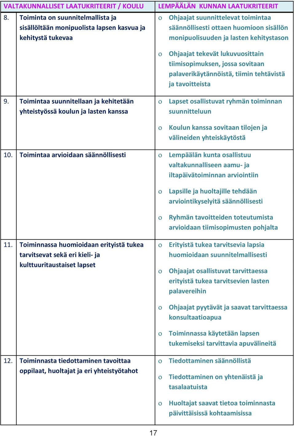 monipuolisuuden ja lasten kehitystason 9.