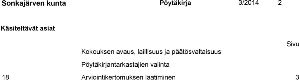 laillisuus ja päätösvaltaisuus Sivu