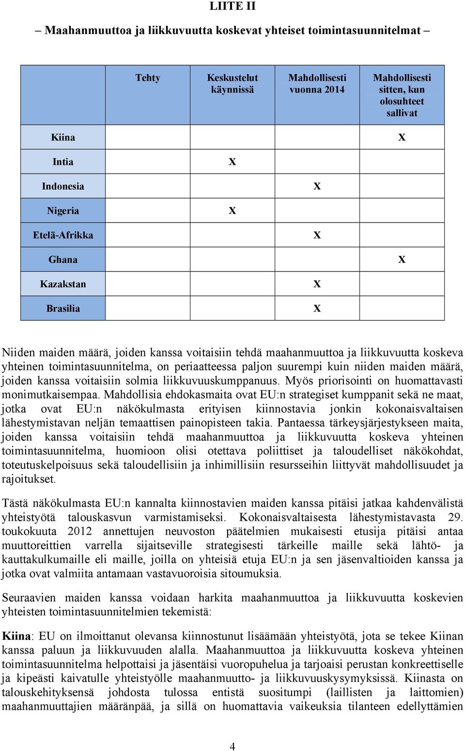 joiden kanssa voitaisiin solmia liikkuvuuskumppanuus. Myös priorisointi on huomattavasti monimutkaisempaa.