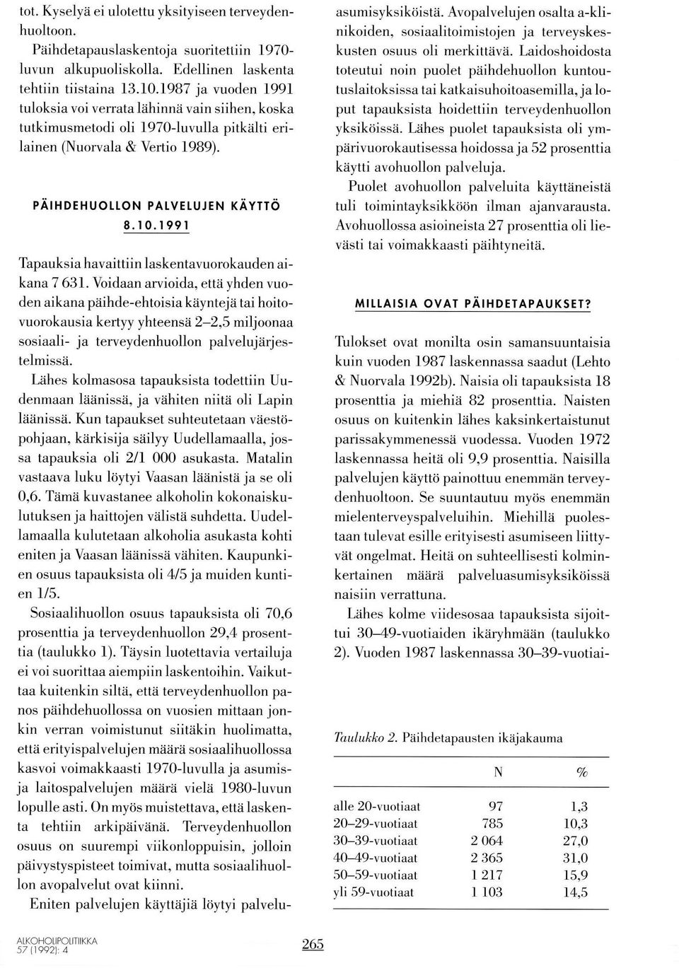 t99r Tapauksia havaittiin laskentavuorokauden aikanat 631.