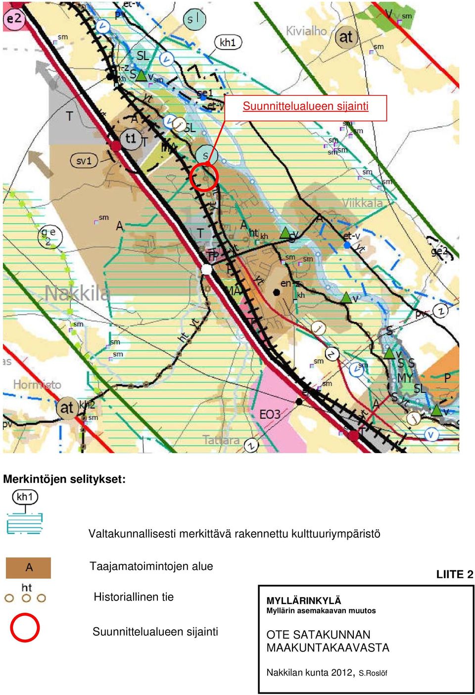 Historiallinen tie Suunnittelualueen sijainti MYLLÄRINKYLÄ Myllärin