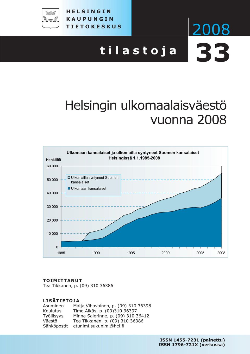 1.1985-2008 50 000 40 000 Ulkomailla syntyneet Suomen kansalaiset Ulkomaan kansalaiset 30 000 20 000 10 000 0 1985 1990 1995 2000 2005 2008 TOIMITTANUT Tea