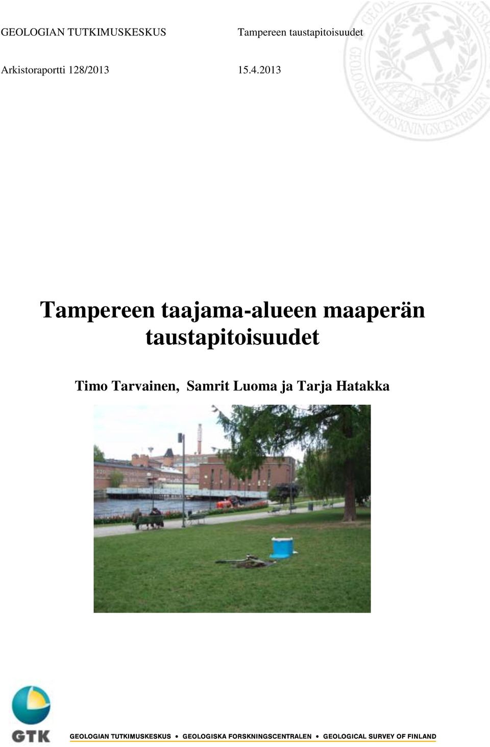 Tampereen taajama-alueen maaperän