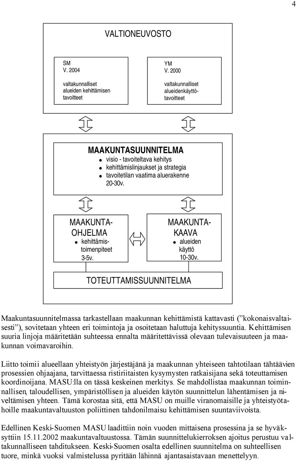 TOTEUTTAMISSUUNNITELMA Maakuntasuunnitelmassa tarkastellaan maakunnan kehittämistä kattavasti ( kokonaisvaltaisesti ), sovitetaan yhteen eri toimintoja ja osoitetaan haluttuja kehityssuuntia.