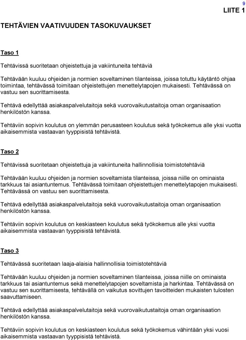 Tehtävä edellyttää asiakaspalvelutaitoja sekä vuorovaikutustaitoja oman organisaation henkilöstön kanssa.