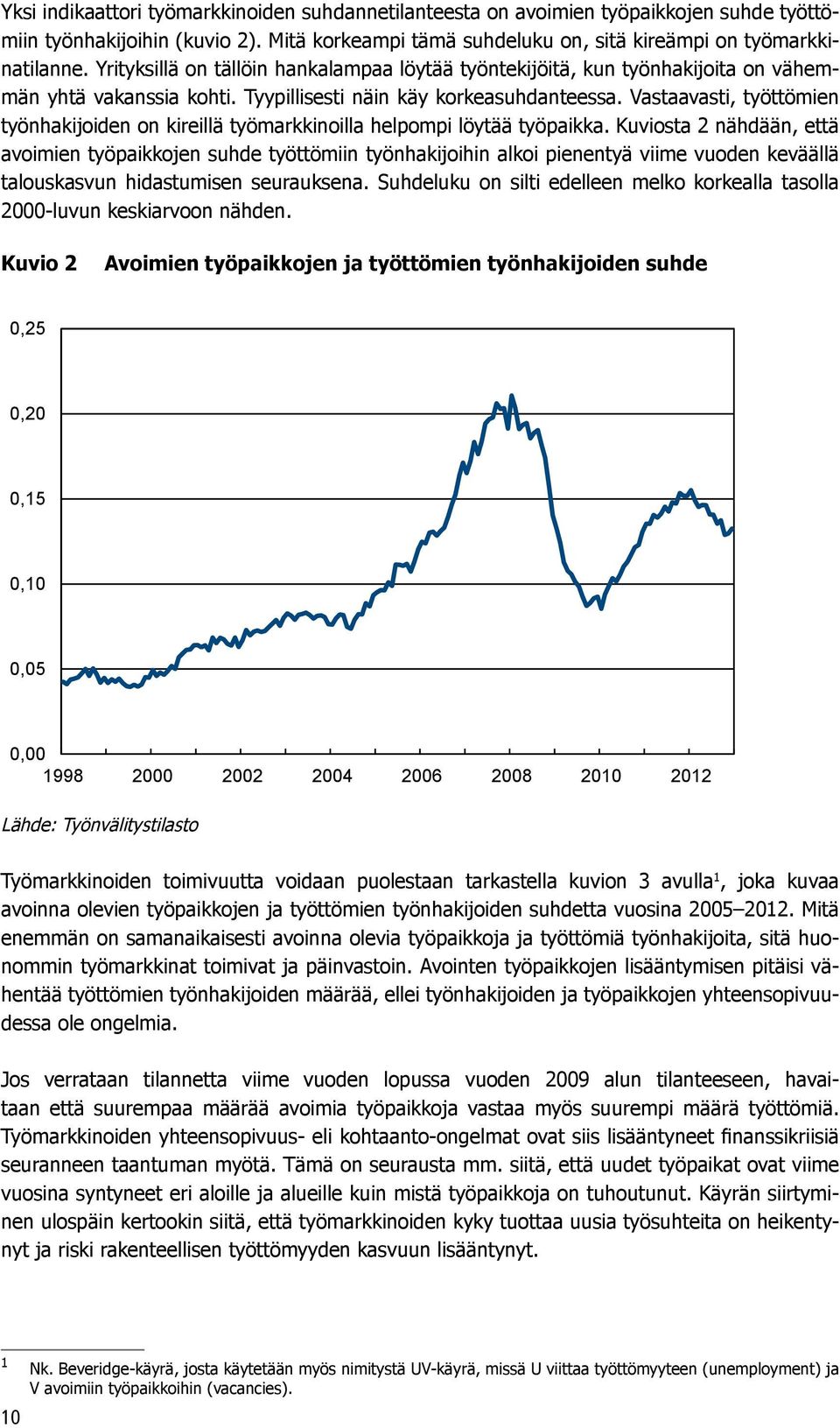 Vastaavasti, työttömien työnhakijoiden on kireillä työmarkkinoilla helpompi löytää työpaikka.