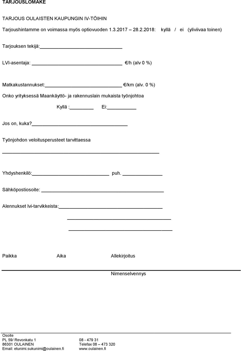 Matkakustannukset: /km (alv.