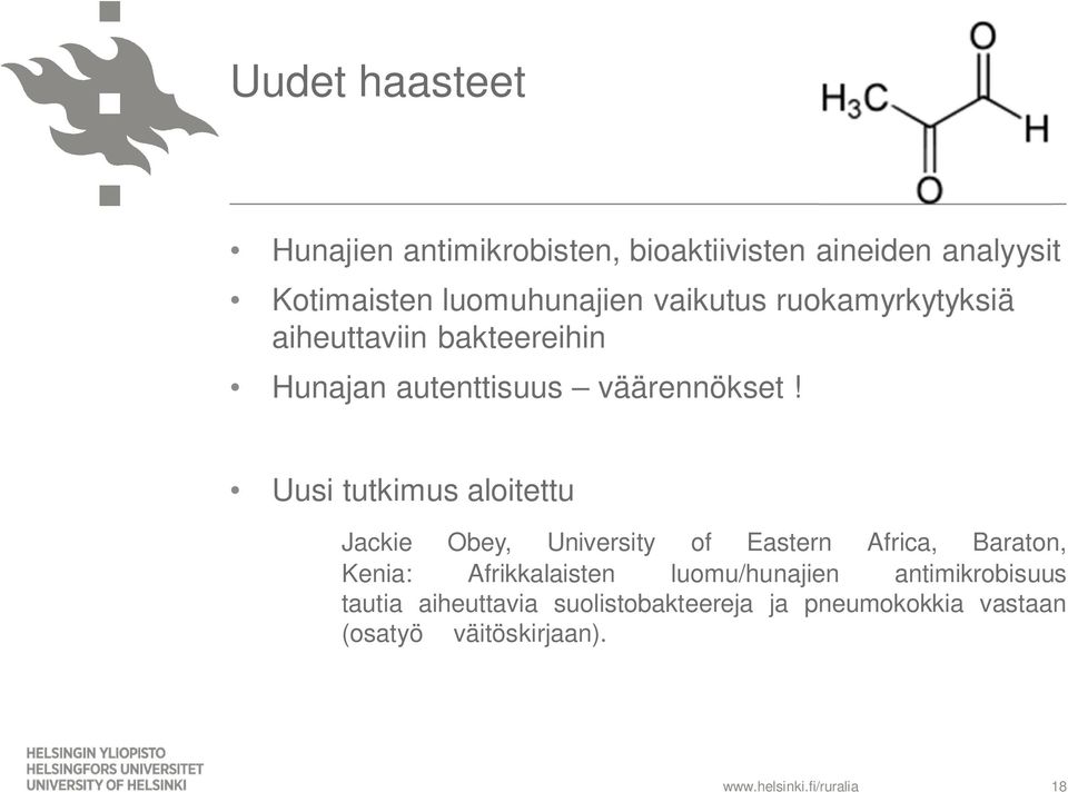 Uusi tutkimus aloitettu Jackie Obey, University of Eastern Africa, Baraton, Kenia: Afrikkalaisten