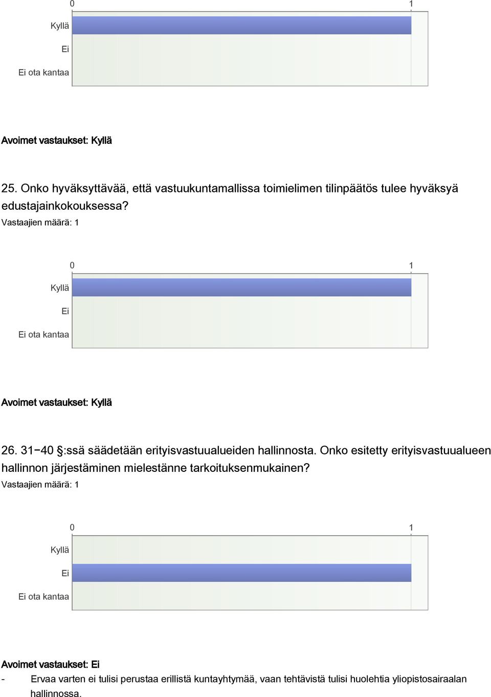 ota kantaa Avoimet vastaukset: 26. 31 40 :ssä säädetään erityisvastuualueiden hallinnosta.