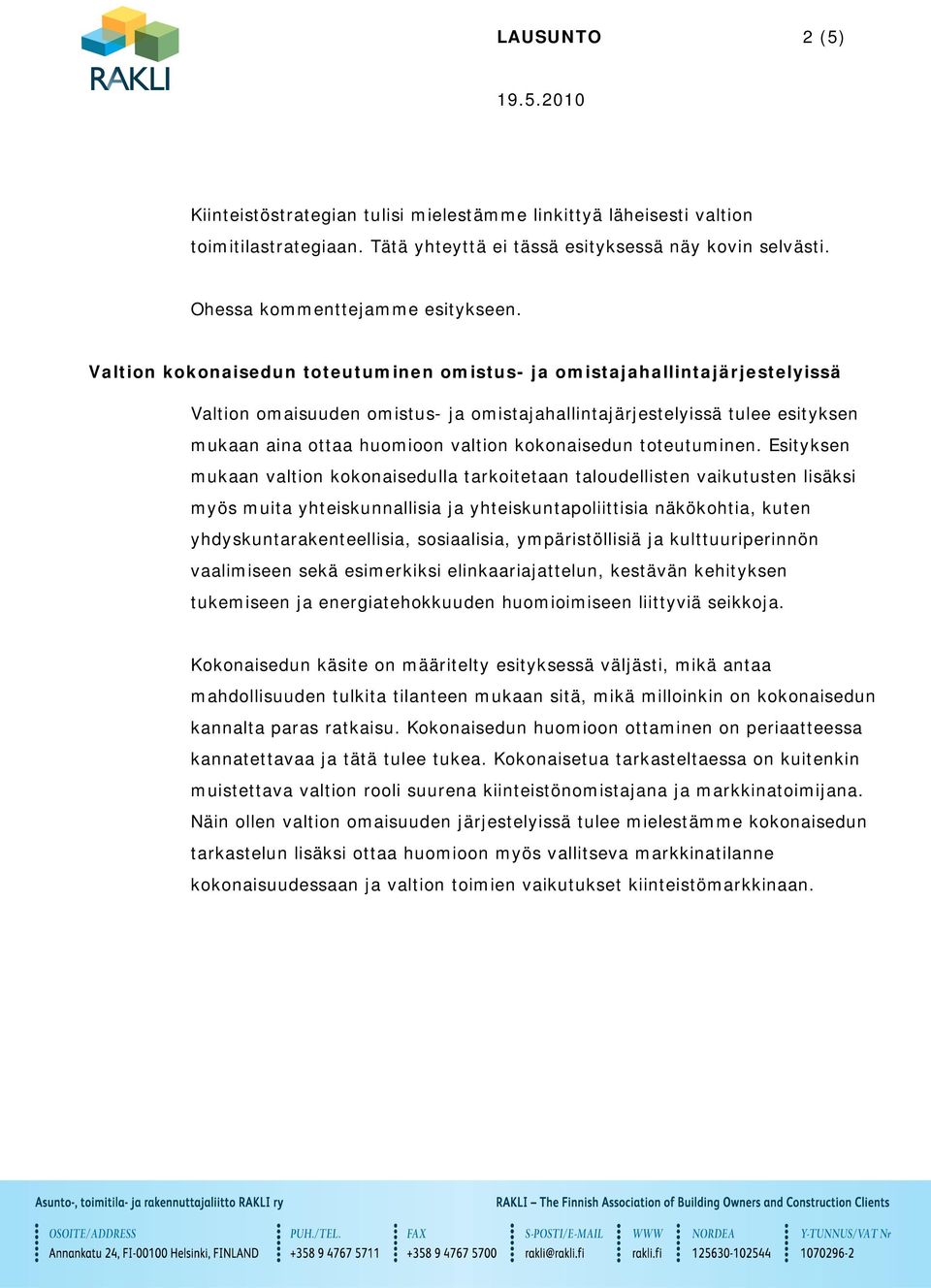 kokonaisedun toteutuminen.