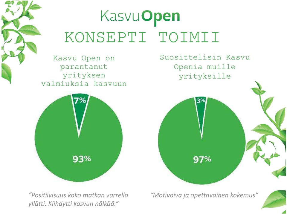 yrityksille Positiivisuus koko matkan varrella yllätti.