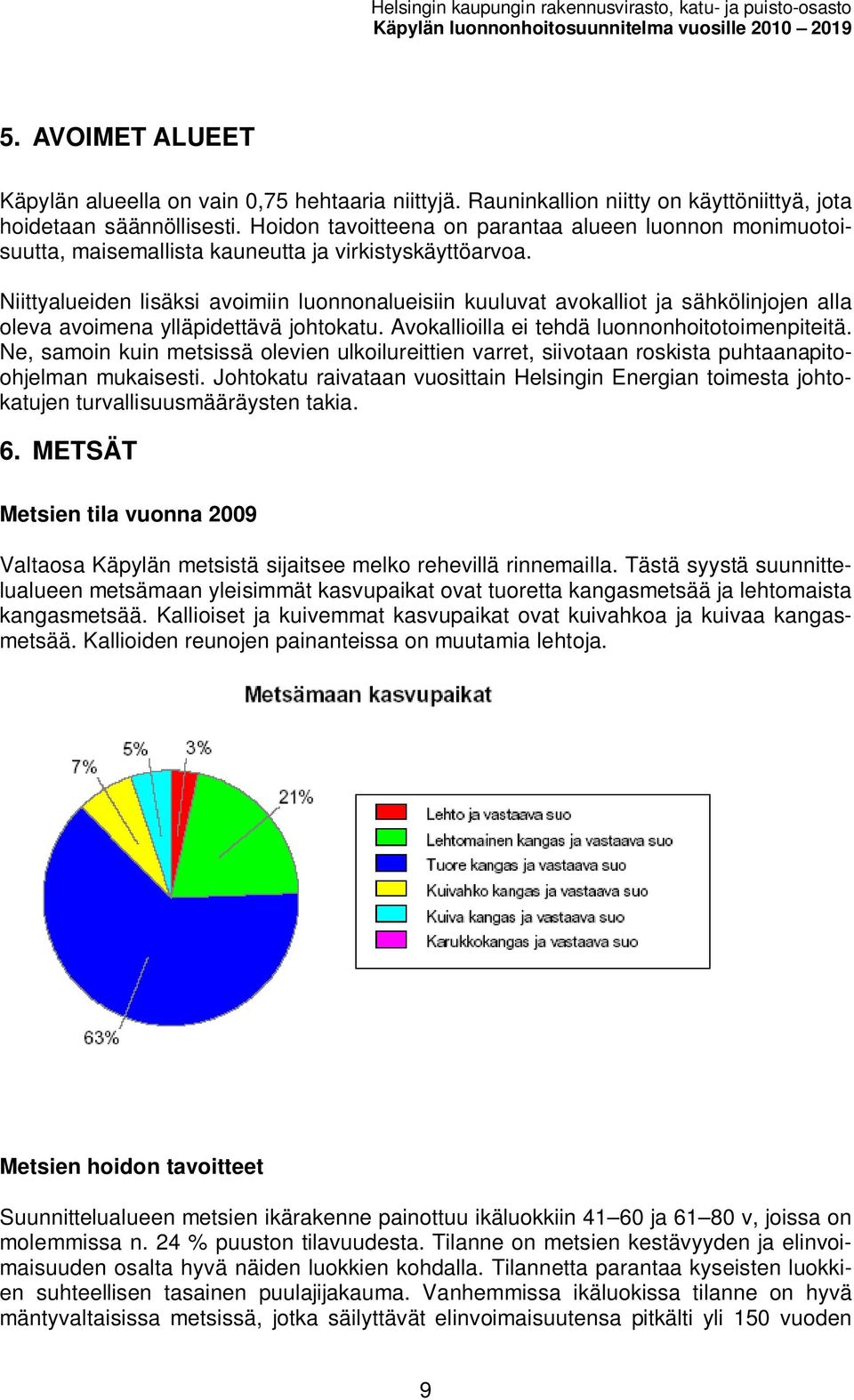 Niittyalueiden lisäksi aoiiin luonnonalueisiin kuuluat aokalliot ja sähkölinjojen alla olea aoiena ylläpidettää johtokatu. Aokallioilla ei tehdä luonnonhoitotoienpiteitä.