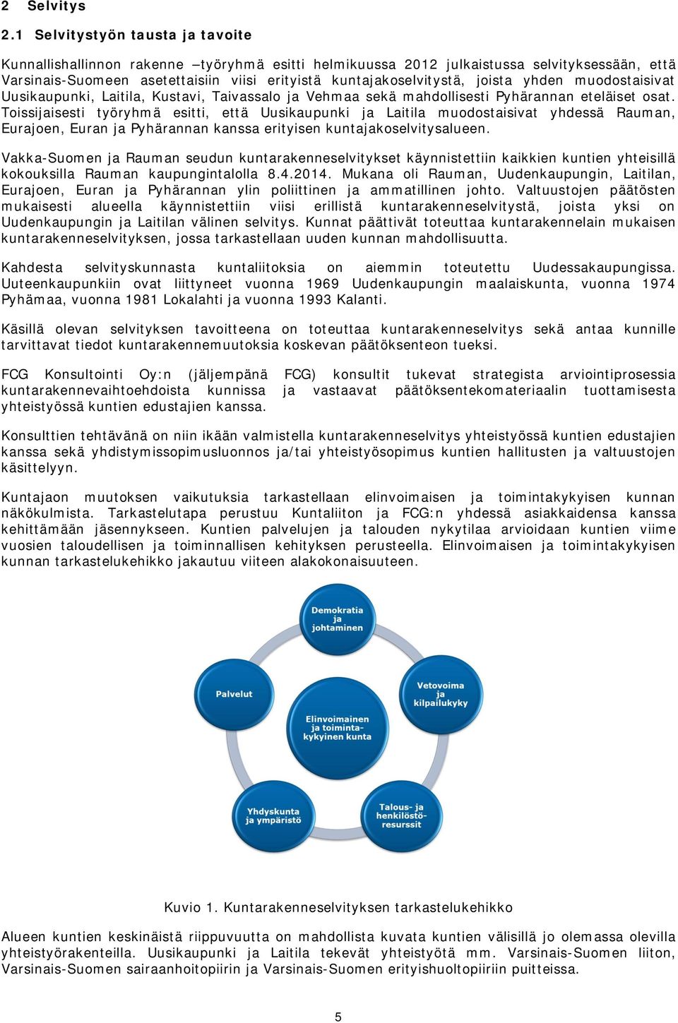 joista yhden muodostaisivat Uusikaupunki, Laitila, Kustavi, Taivassalo ja Vehmaa sekä mahdollisesti Pyhärannan eteläiset osat.