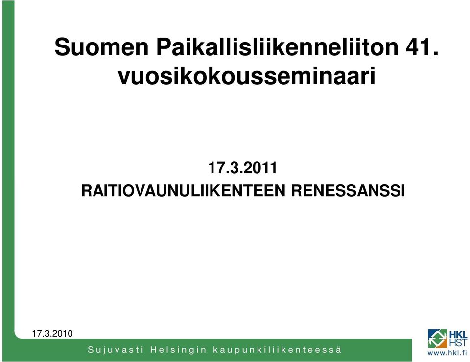 41. vuosikokousseminaari