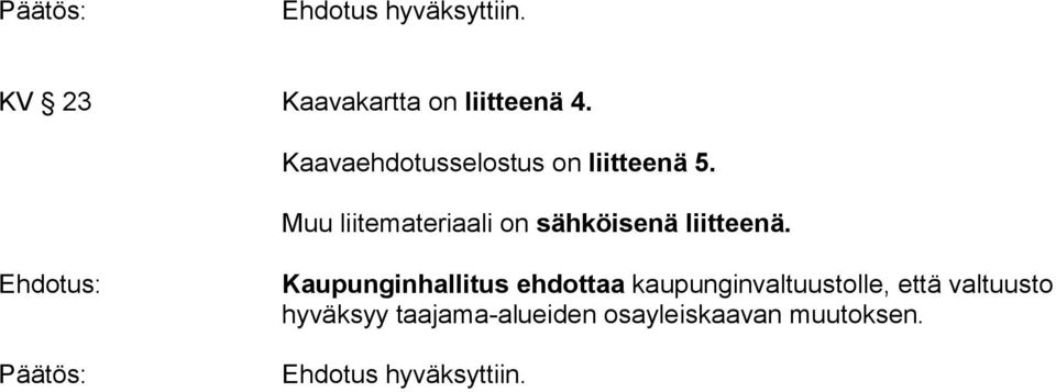 Muu liitemateriaali on sähköisenä liitteenä.