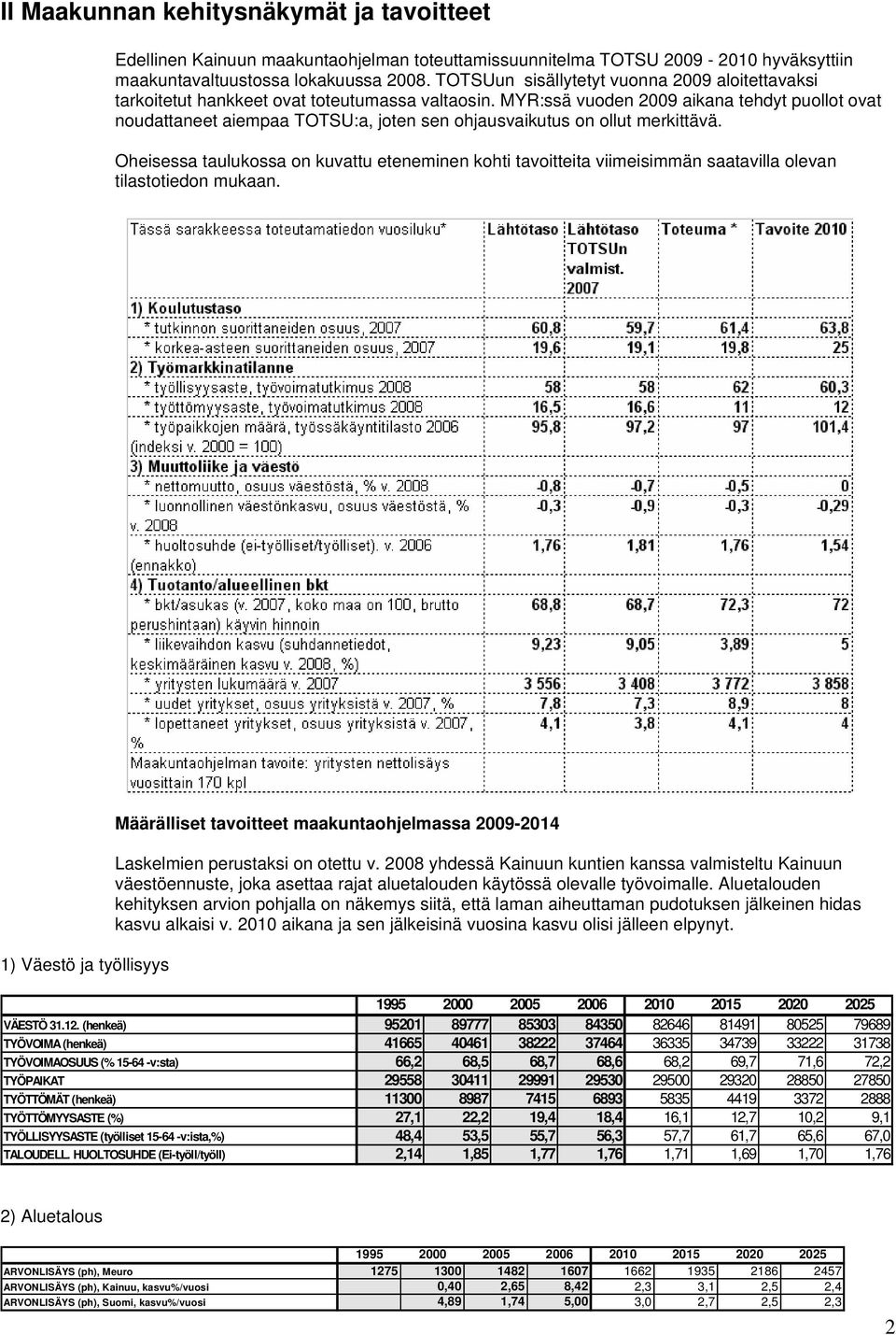 MYR:ssä vuoden 2009 aikana tehdyt puollot ovat noudattaneet aiempaa TOTSU:a, joten sen ohjausvaikutus on ollut merkittävä.