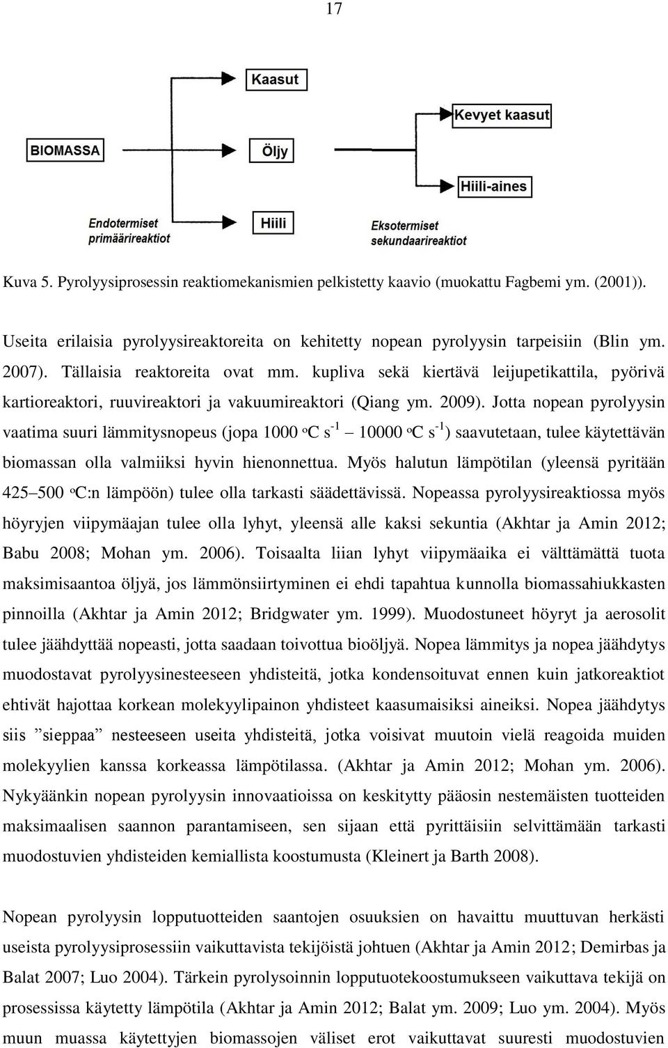 Jotta nopean pyrolyysin vaatima suuri lämmitysnopeus (jopa 1000 ᵒC s -1 10000 ᵒC s -1 ) saavutetaan, tulee käytettävän biomassan olla valmiiksi hyvin hienonnettua.