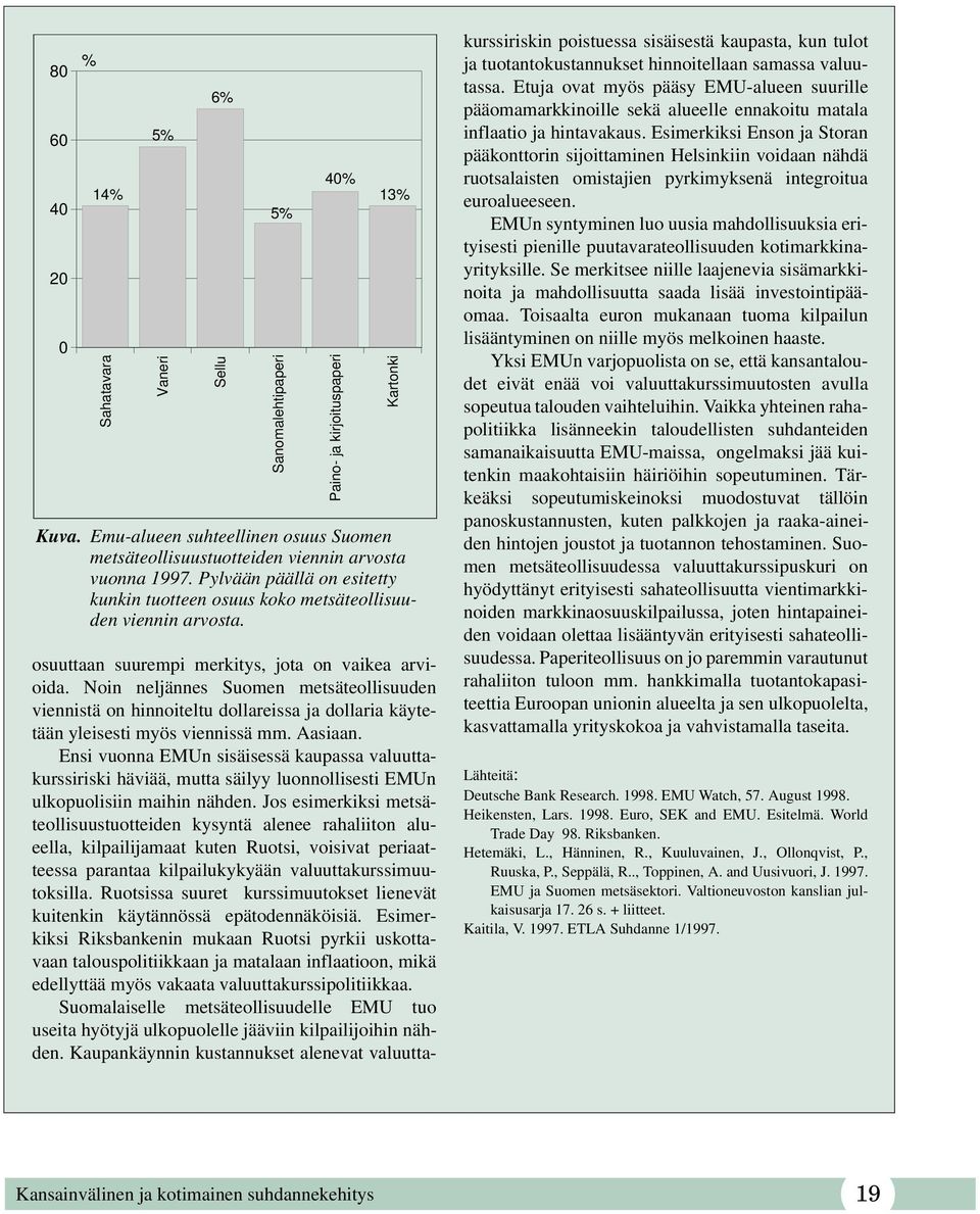 Sanomalehtipaperi 40% Paino- ja kirjoituspaperi 13% Kartonki osuuttaan suurempi merkitys, jota on vaikea arvioida.