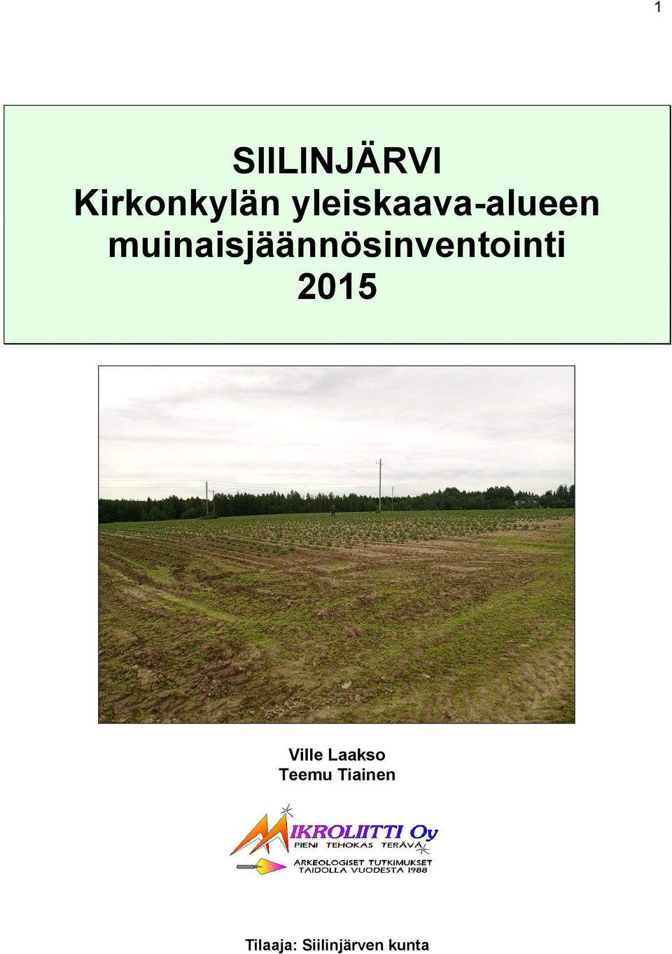 muinaisjäännösinventointi 2015