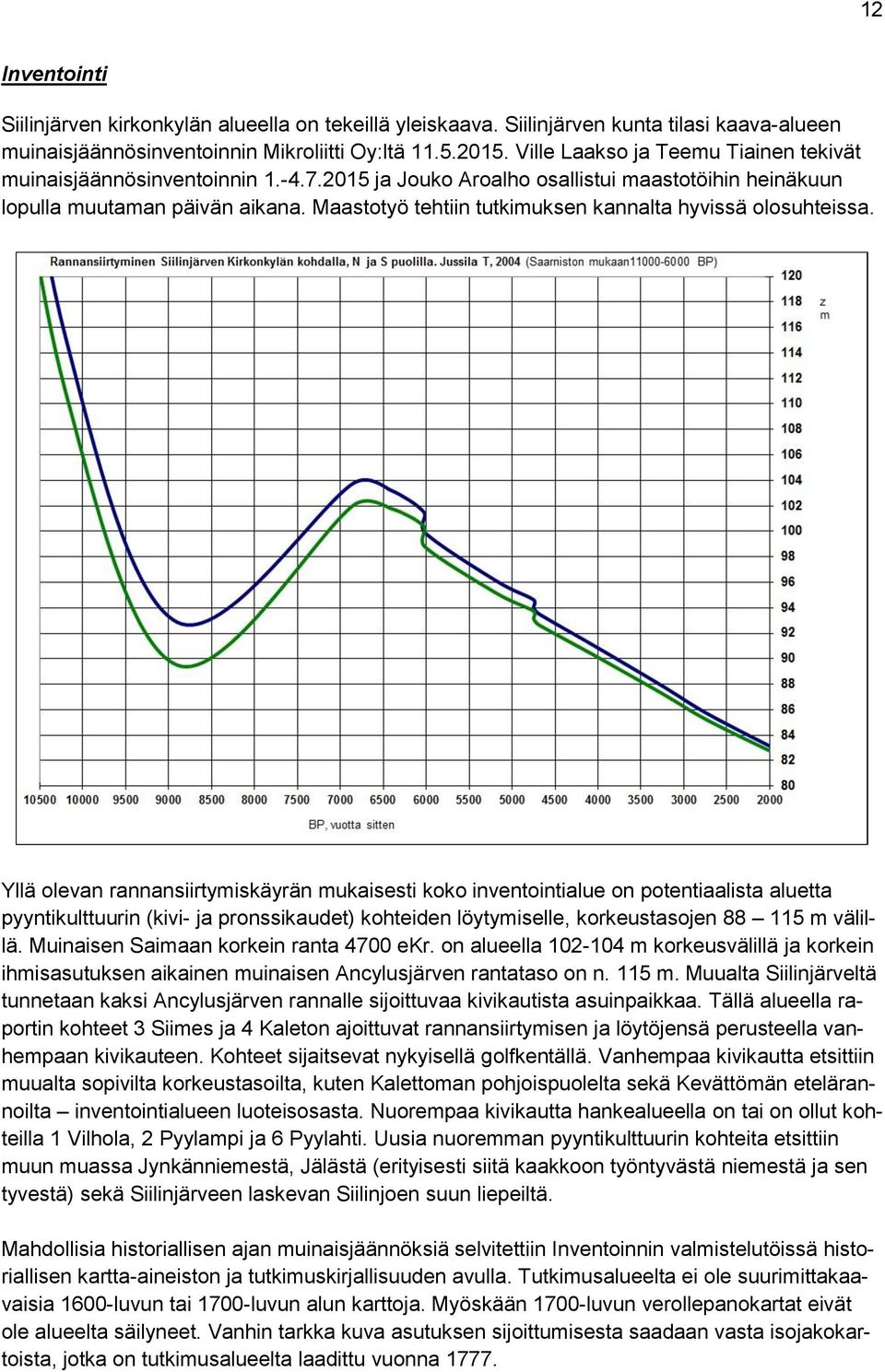 Maastotyö tehtiin tutkimuksen kannalta hyvissä olosuhteissa.