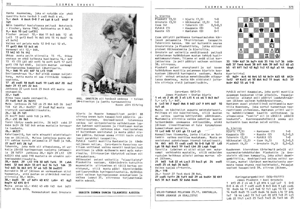 11 gxf3 Rb6 12 DeS e6 Varmempi oli 12.- Dd6. 13 h4! hs 14 f4! Uhkaa avata pelin siirrolla 15 f5. Oikea vastaus on ehkä kaikesta huolimatta 14.
