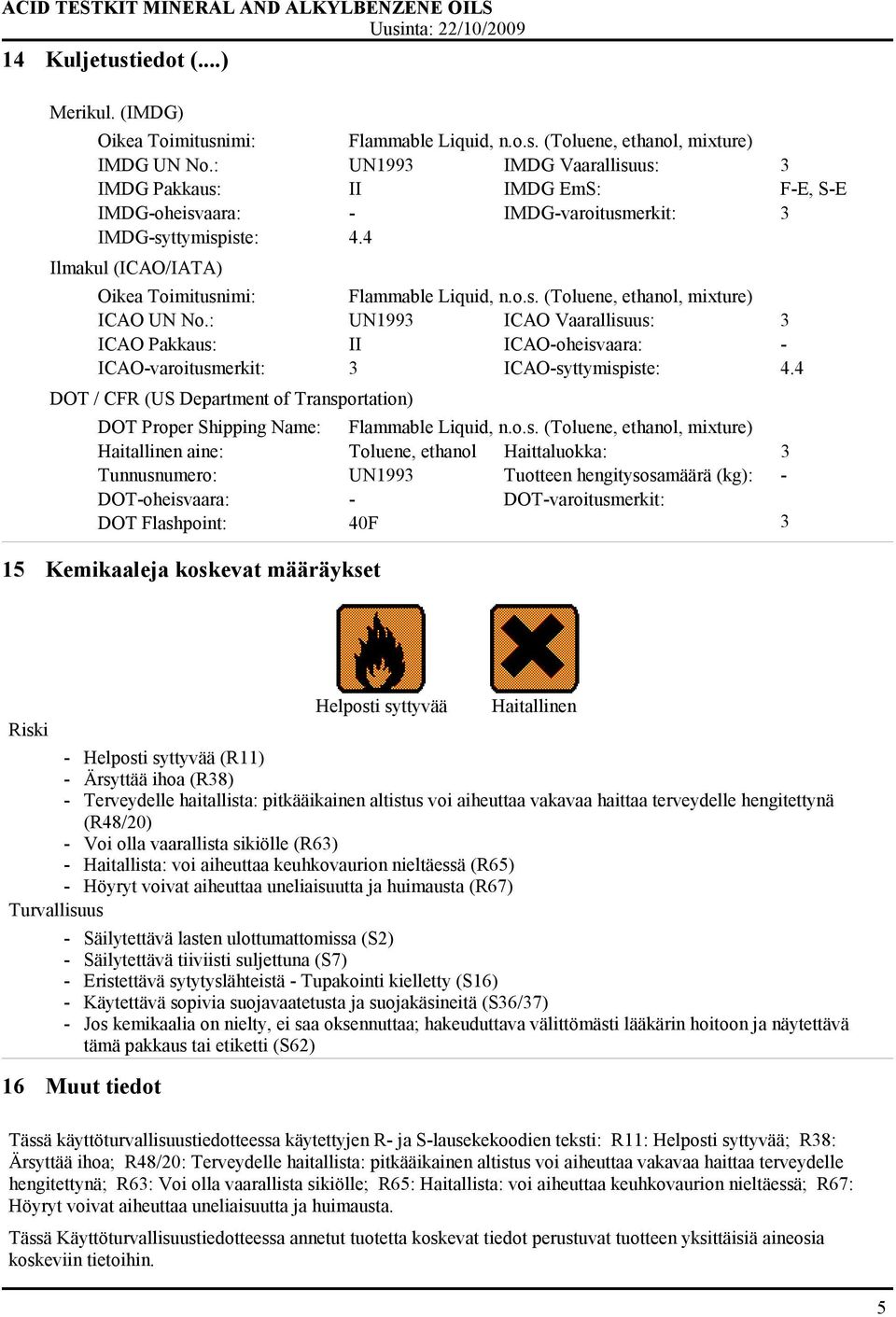 4 DOT / CFR (US Department of Transp