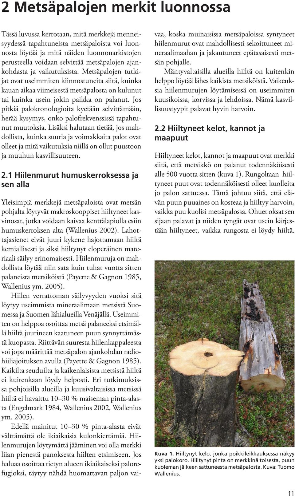 Jos pitkiä palokronologioita kyetään selvittämään, herää kysymys, onko palofrekvenssissä tapahtunut muutoksia.