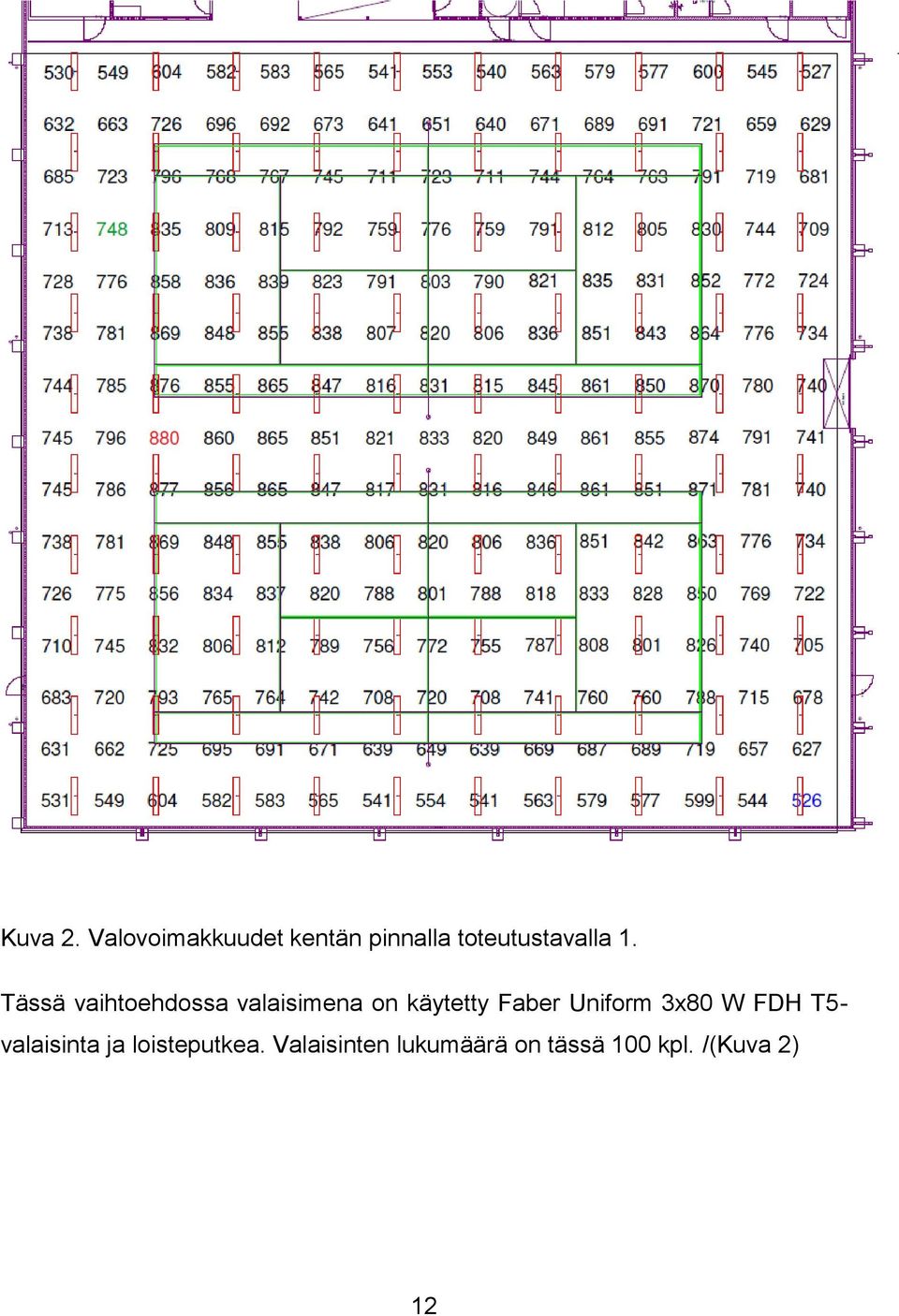 Tässä vaihtoehdossa valaisimena on käytetty Faber