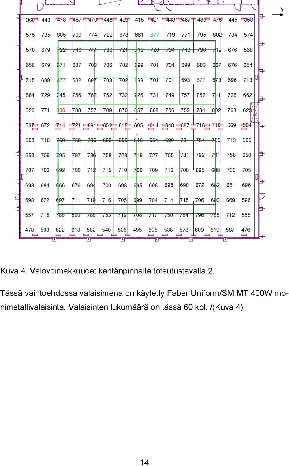 Tässä vaihtoehdossa valaisimena on käytetty Faber