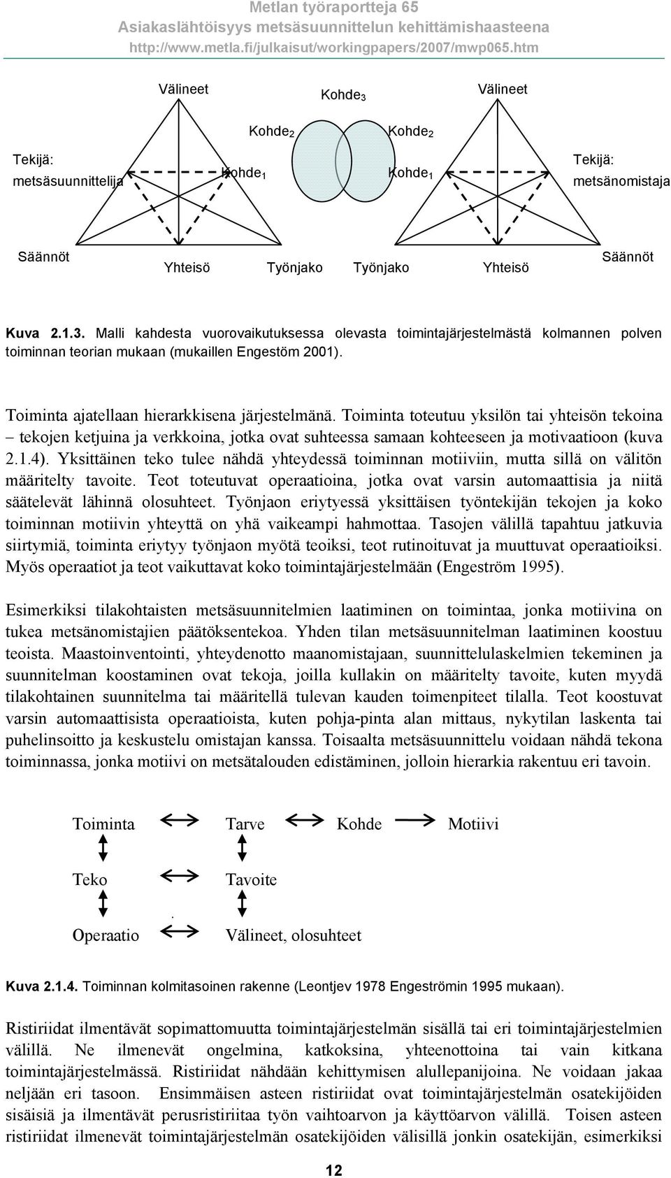 Yksittäinen teko tulee nähdä yhteydessä toiminnan motiiviin, mutta sillä on välitön määritelty tavoite.