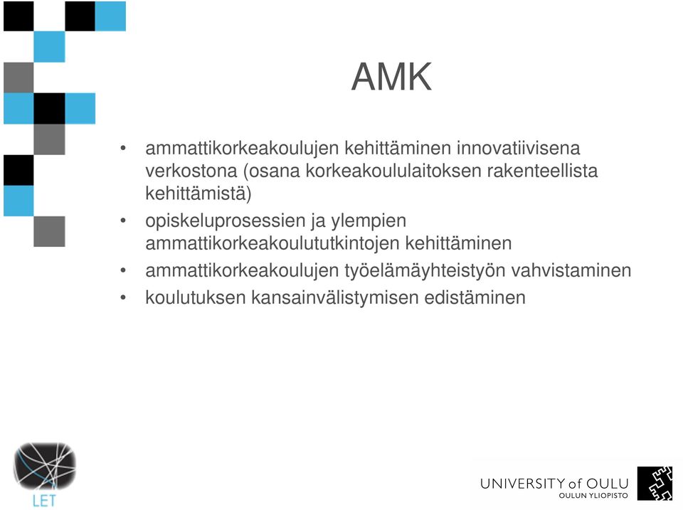 ylempien ammattikorkeakoulututkintojen kehittäminen ammattikorkeakoulujen