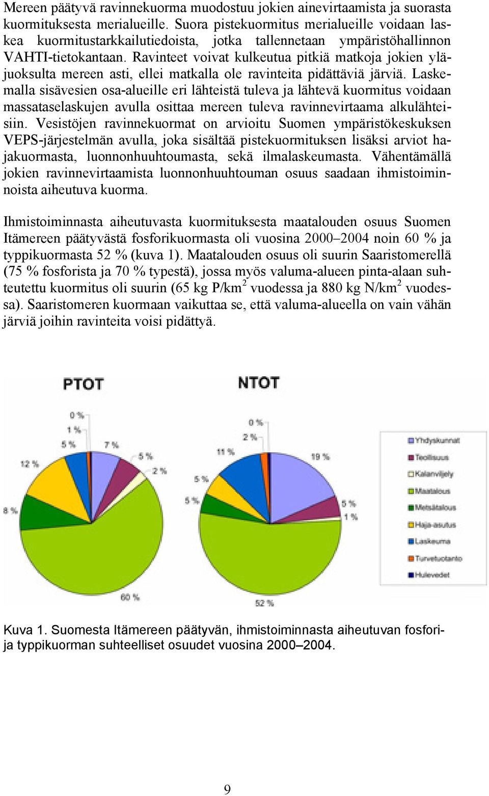 Ravinteet voivat kulkeutua pitkiä matkoja jokien yläjuoksulta mereen asti, ellei matkalla ole ravinteita pidättäviä järviä.