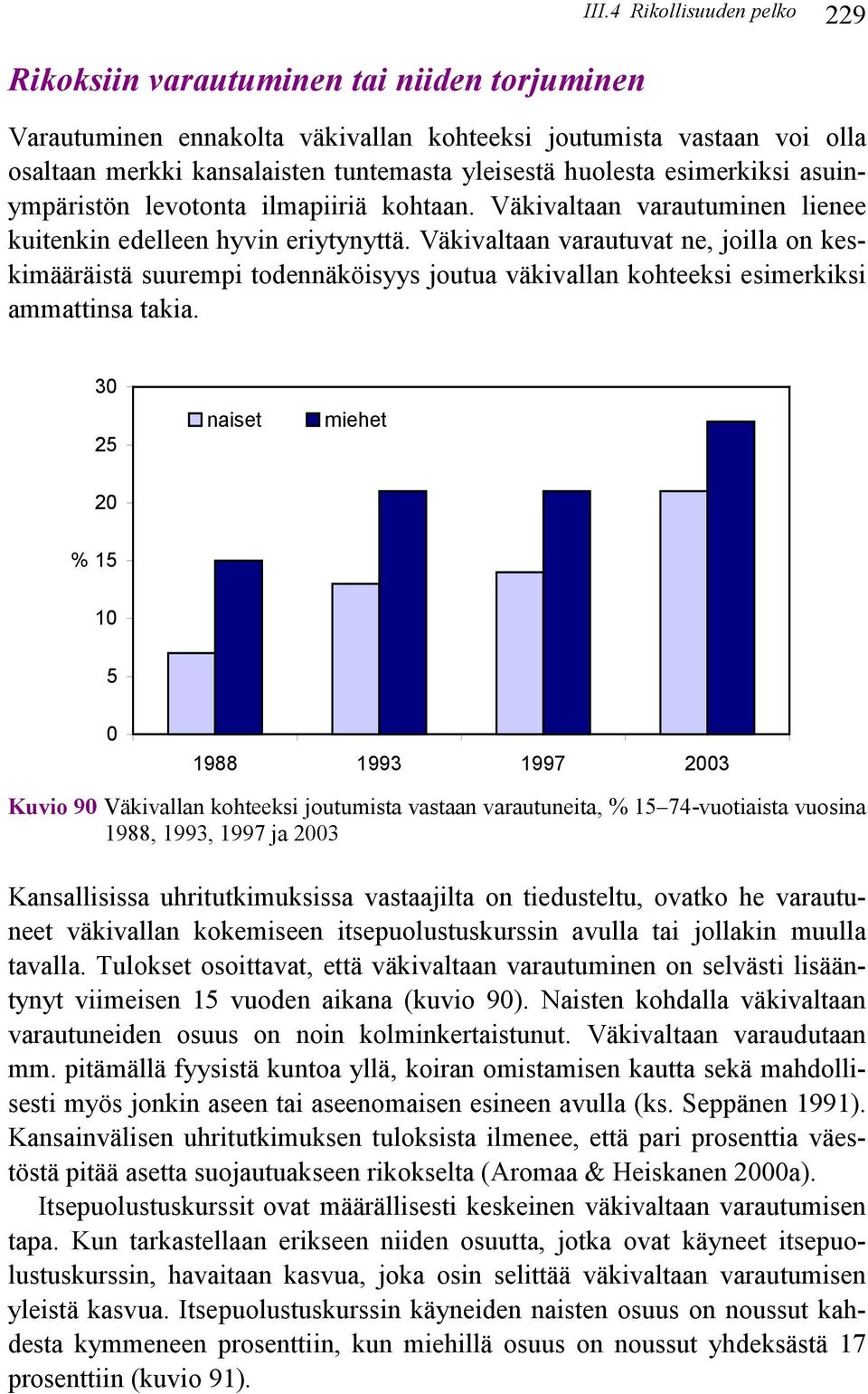 ilmapiiriä kohtaan. Väkivaltaan varautuminen lienee kuitenkin edelleen hyvin eriytynyttä.